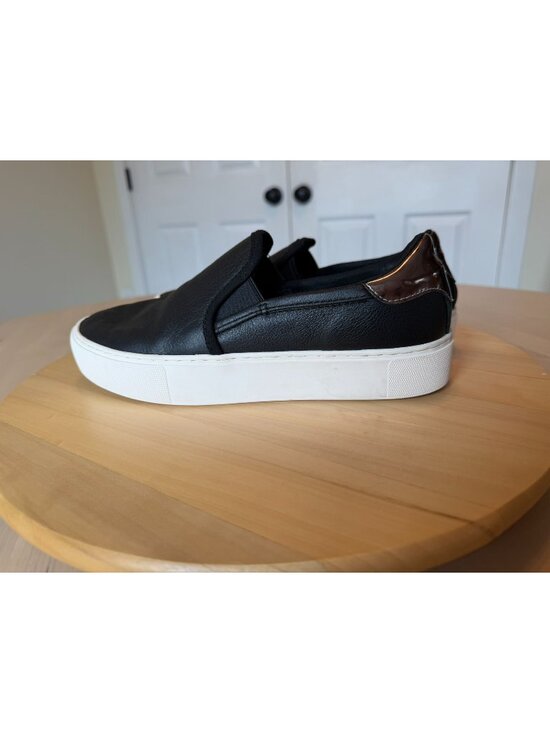 UGG Shoes - UGG Black Leather Platform Slip-On Sneakers Women's Size 7.5